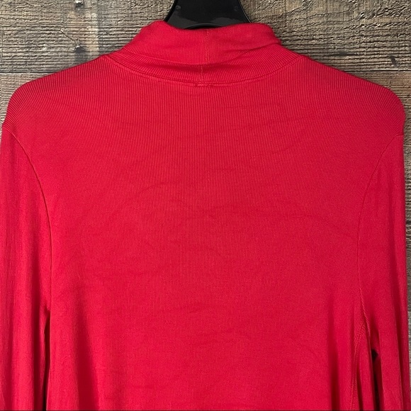 Free People Uptown Turtle chocker neck long sleeve red top Size XS - Picture 9 of 13